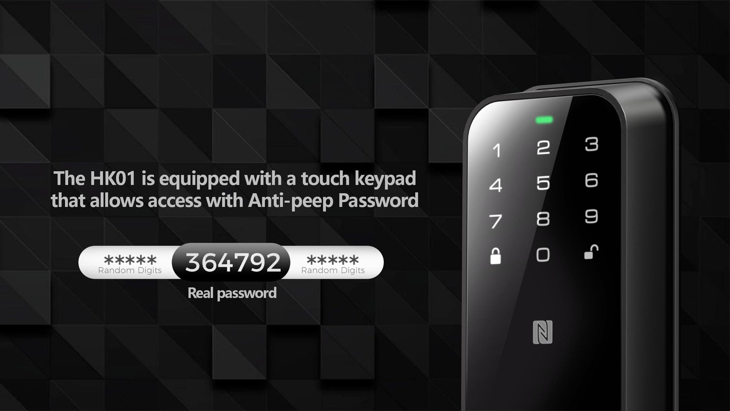 Keyless Entry Fingerprint Door Lock with Apple Home, Tap to Unlock,Smart Electronic Code Door Lock for Front Door or Back, Keypad Door Lock with Handle