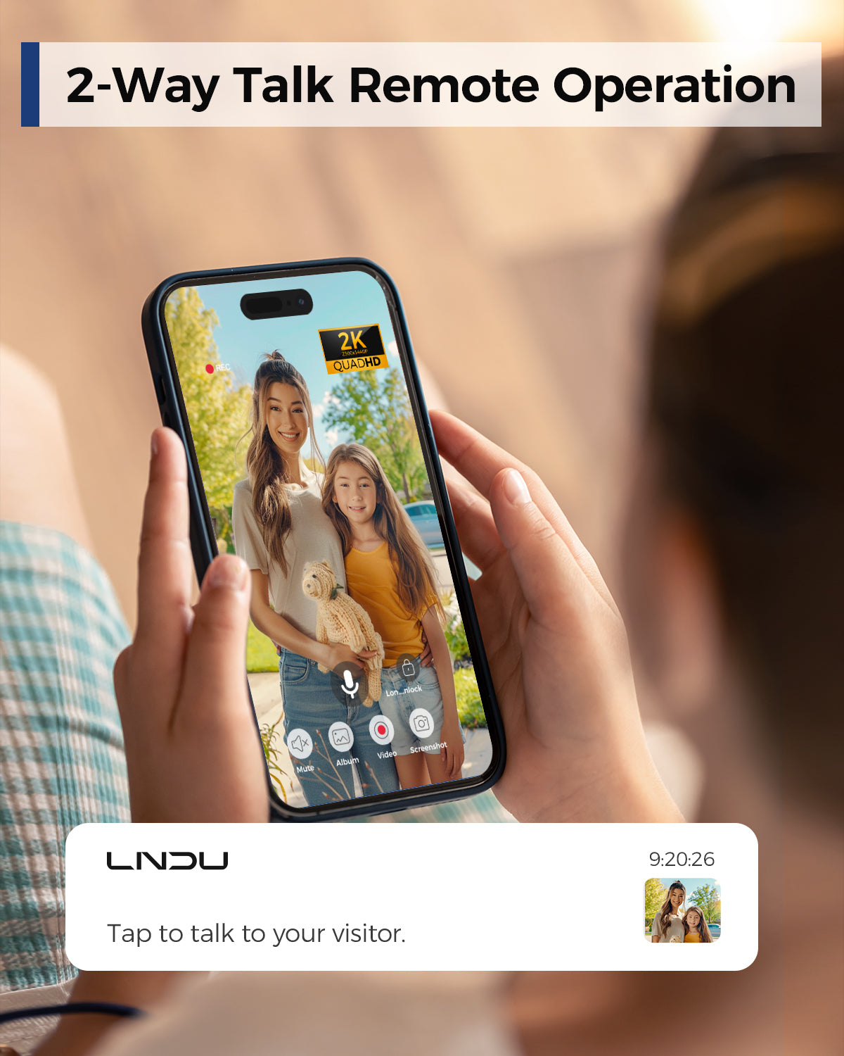 LNDU AL502 Smart Lock with Camera, 6 in 1 Camera+Doorbell+Fingerprint Keyless Entry Door Lock, WiFi Door Locks for Front Door with 32GB eMMC, 2K Doorbell Camera, App Control, PIR Detection, Chime Included