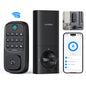 LNDU WL01 Keyless Entry Door Lock, WiFi Smart Keypad Deadbolt with Handle Set, Supports Fingerprint, Amazon Alexa, Google Assistant, App Control, Auto-Lock, One-Time Code, Anti-Peeking Password