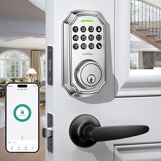 Keyless Entry Door Lock, Smart Deadbolt Lock with Handleset D180 & D280 (Keypad & Leveler)