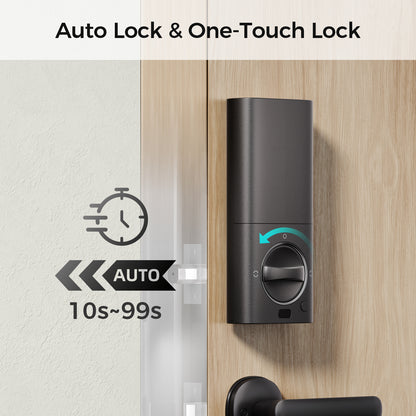 LNDU HK01 Keyless Entry Fingerprint Door Lock with Apple Home, Tap to Unlock,Smart Electronic Code Door Lock for Front Door or Back, Keypad Door Lock with Handle